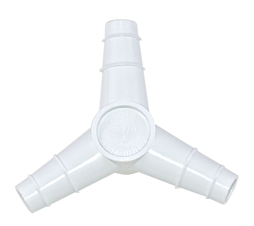 Tubing Connector Equal Y, PP 12-14mm, 100/CS
