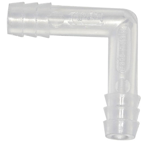 Tubing Connector L, PP 6mm, 100/CS