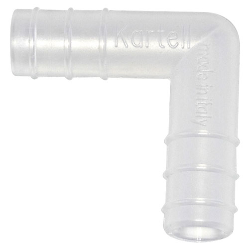 Tubing Connector L, PP 10mm, 100/CS