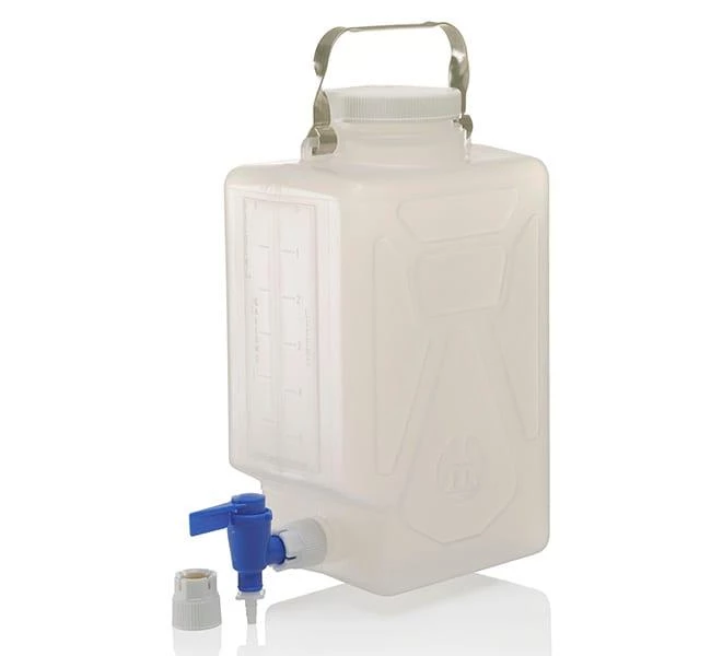 Autoclavable Rectangular Carboy with Spigot PP 9 L