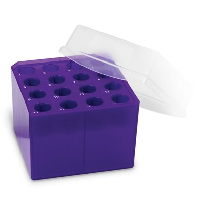 Transformer Cube Tube Rack 15 & 50mL Box, Purple