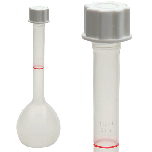Flask Volumetric w Screw Cls, PP 100mL, 5/CS