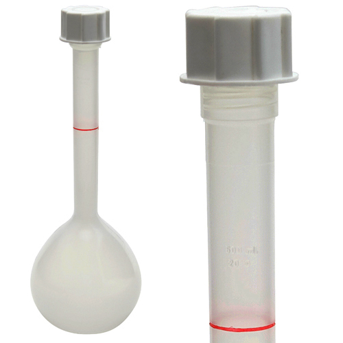 Flask Volumetric w Screw Cls, PP 250mL, 5/CS