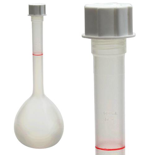 Flask Volumetric w Screw Cls, PP 500mL, 2/CS