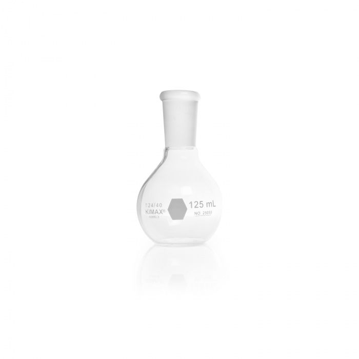 BOILING FLASK, FLAT BOTTOM,24/40,125ML