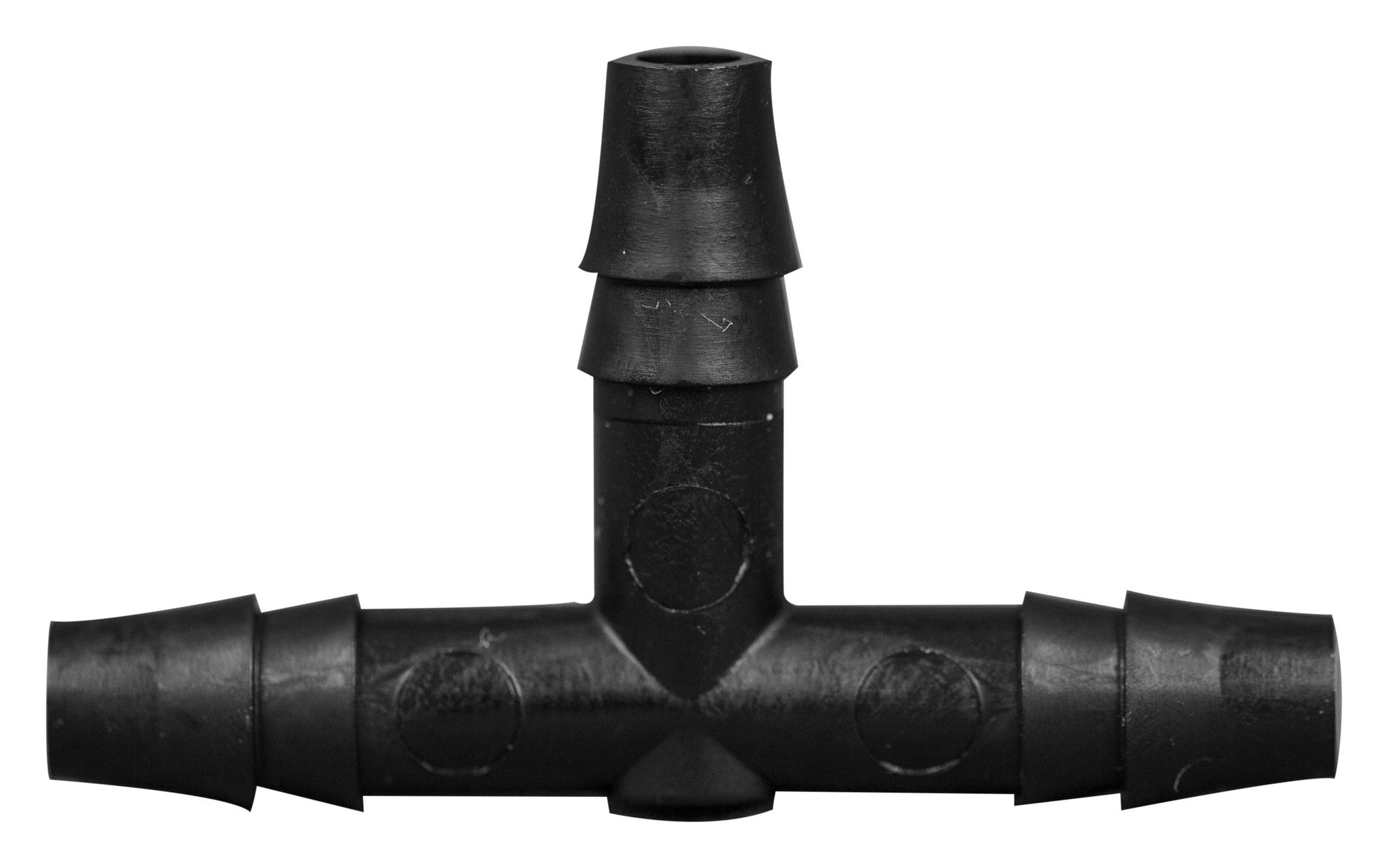 Polyethylene T-Type Barbed Tubing Connectors (Tee-Shaped), Three 1/4 Inch Barbs, 10/PK
