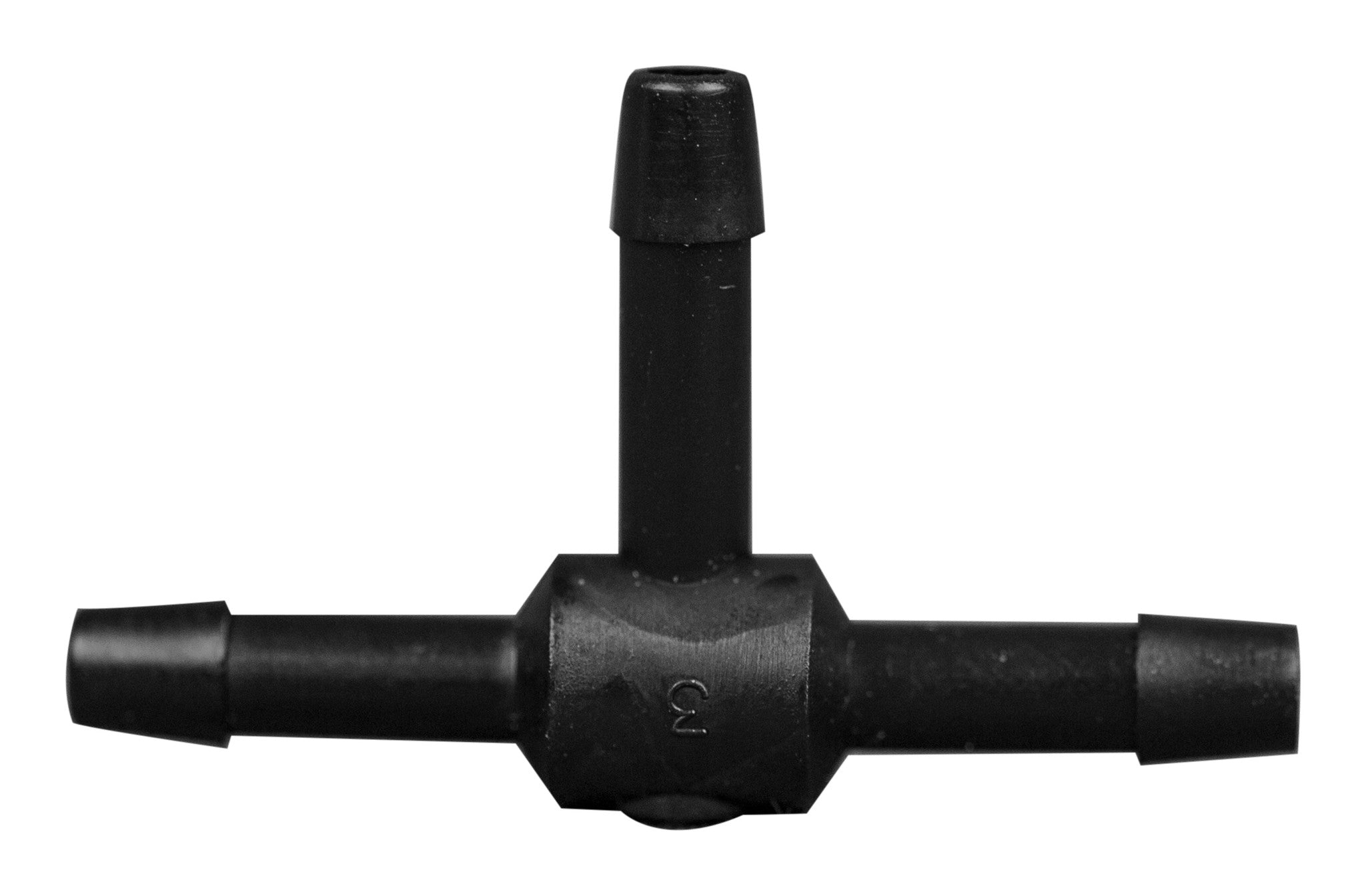 Polyethylene T-Type Barbed Tubing Connectors (Tee-Shaped), Three 1/4 Inch Barbs, 100/PK