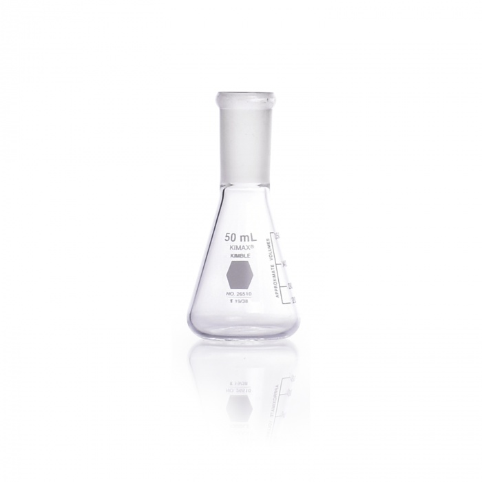 Erlenmeyer Flask,Std Jointed,NARROW MOUTH,SCALE,24/40,500ML