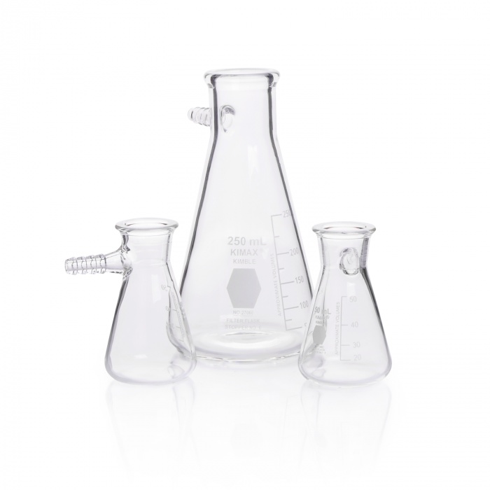 Graduated Filter Flask,Heavy-walled,Glass Side Arm ,SCALE,4000ML