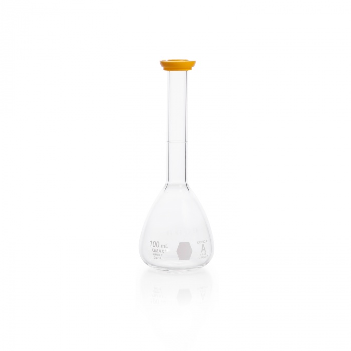 Volumetric Flask,Serialized and Certified,CLASS A ,Snap Cap,100ML
