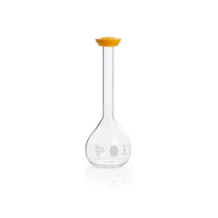 Volumetric Flask,Serialized and Certified,CLASS A ,Snap Cap,50ML