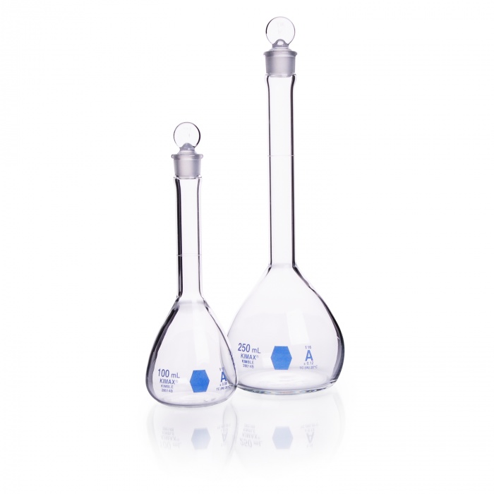Volumetric Flask, Colorware, Class A,BLUE SCALE,50ML