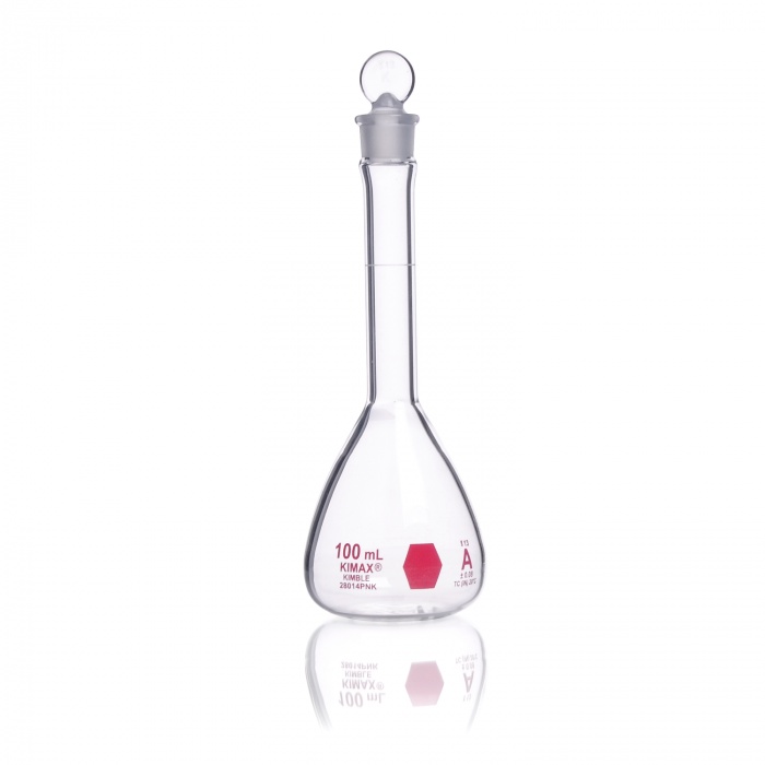Volumetric Flask, Colorware, Class A,PINK SCALE,100ML