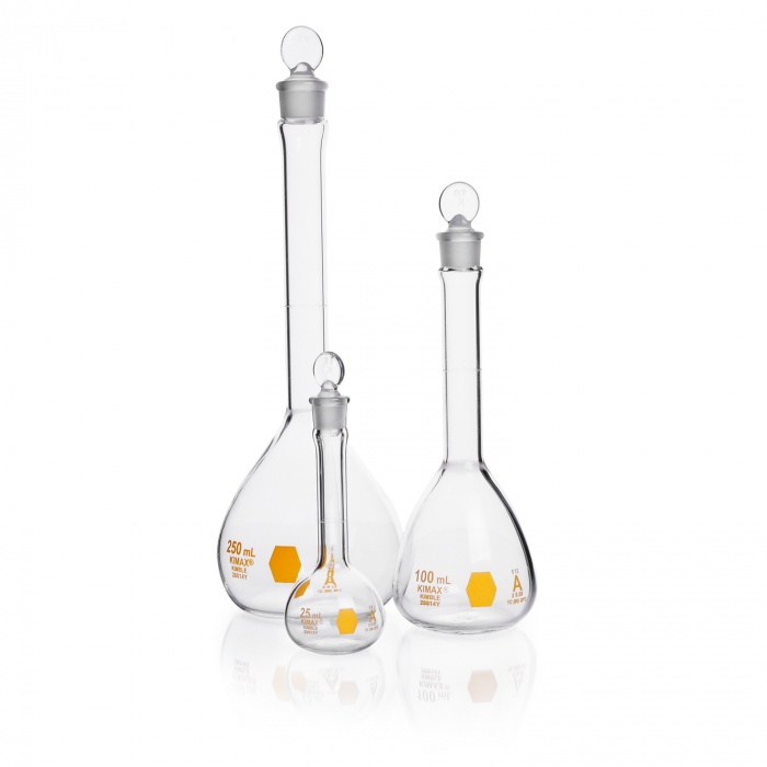 Volumetric Flask, Class A,YELLOW SCALE,50ML