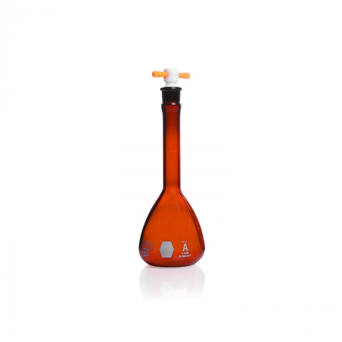Volumetric Flask, Class A, with Color-Coded PTFE Stopper,100ML