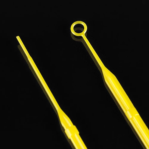 Inoculation Loop, Rigid, 10uL with Needle, with Calibration Certificate, STERILE, Yellow, 10/Peel Pack, 50 Packs/Unit - CS/6000
