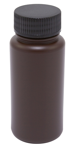 Bottle WM Amber, HDPE 8oz, 72/CS
