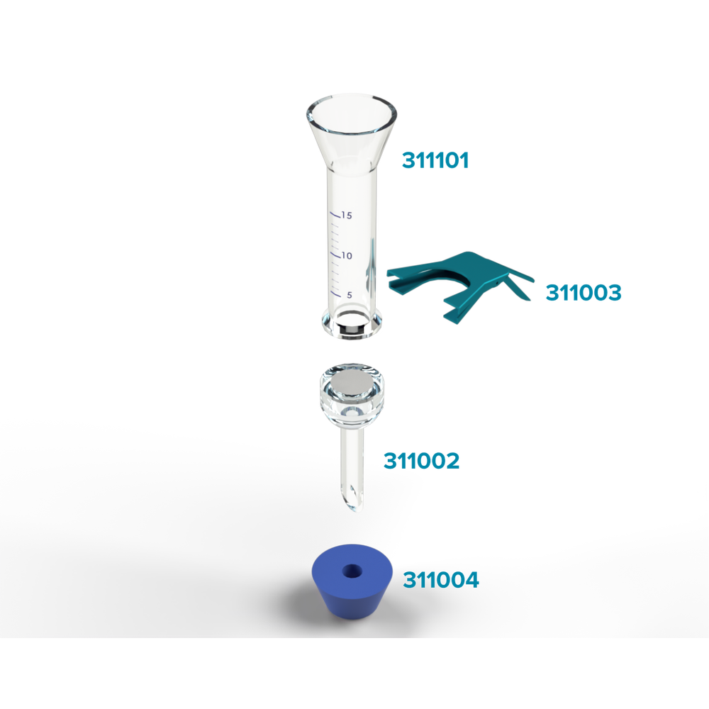 25mm Glass Microanalysis Holder, 15 ml, KG 25