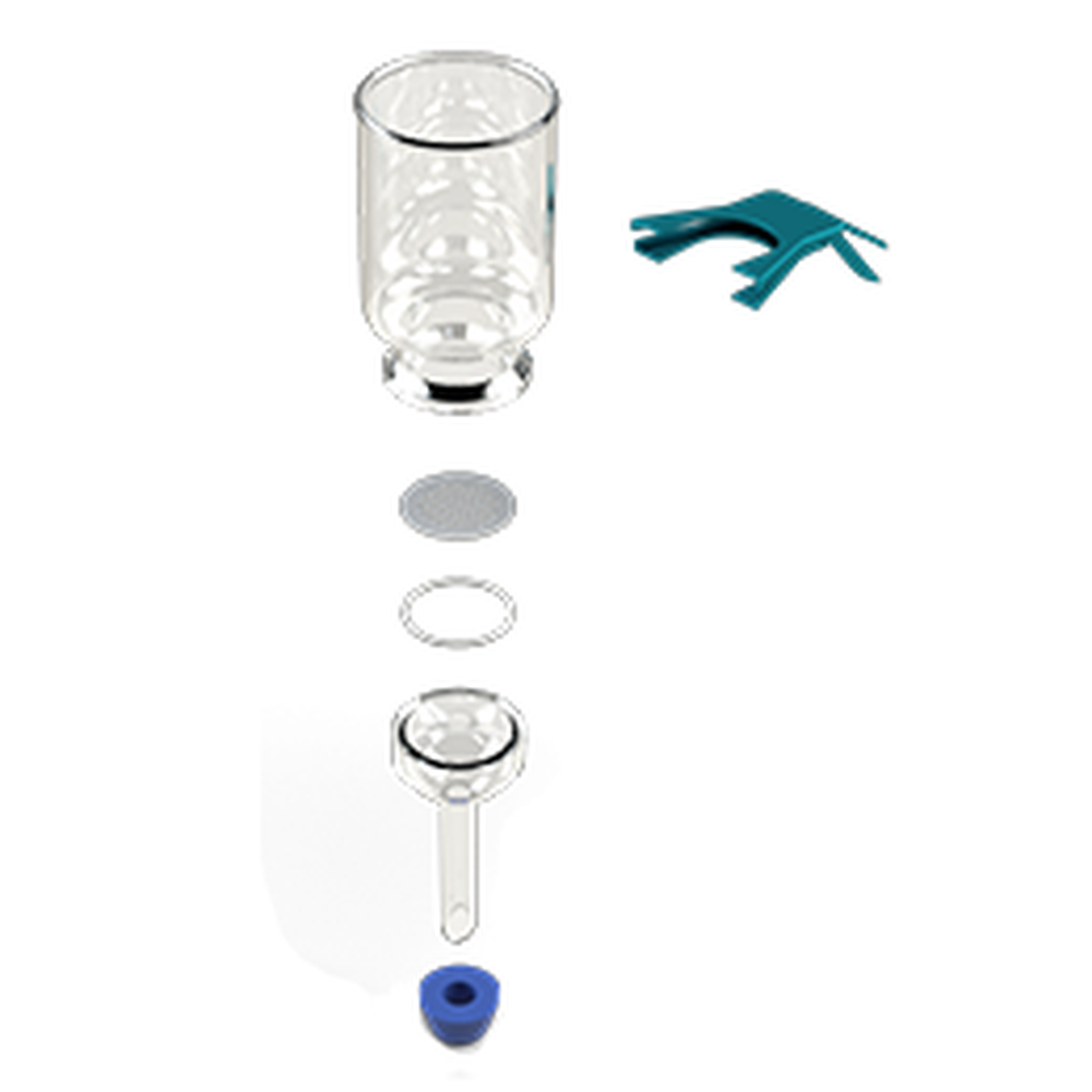 47mm Glass Microanalysis Holder, Stainless Steel Support, 300 ml, KGS 47