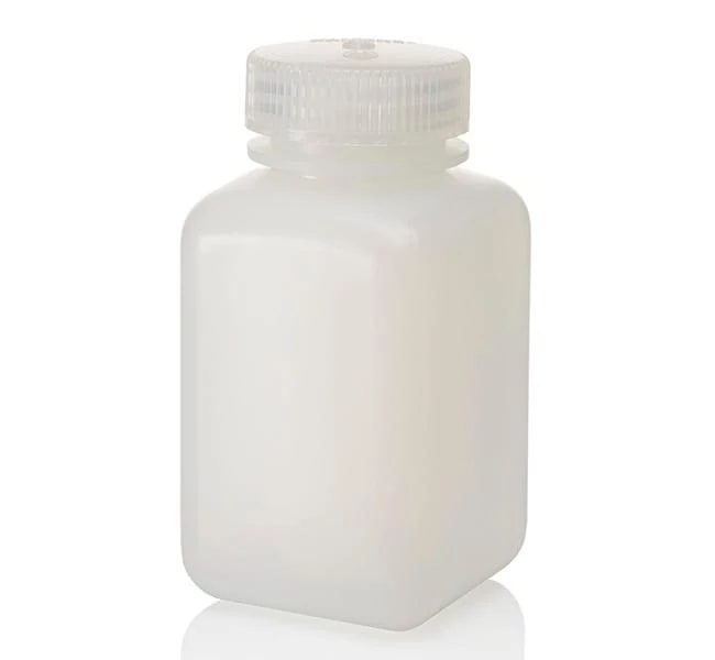 Bottle, Wide Mouth, Square - HDPE 8 oz / 250 mL (43-415)