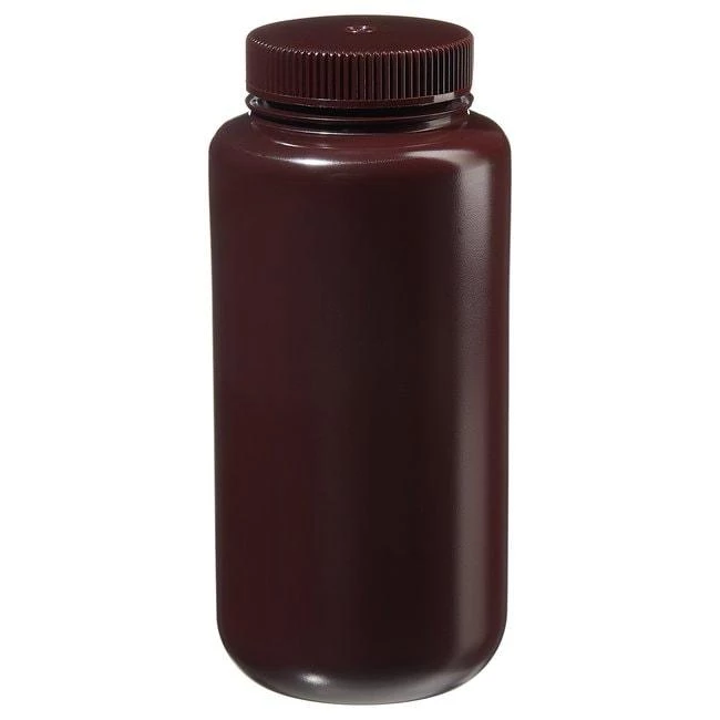 Packaging Bottle, Wide Mouth - HDPE, Amber 32 oz / 1000 mL (63-415)