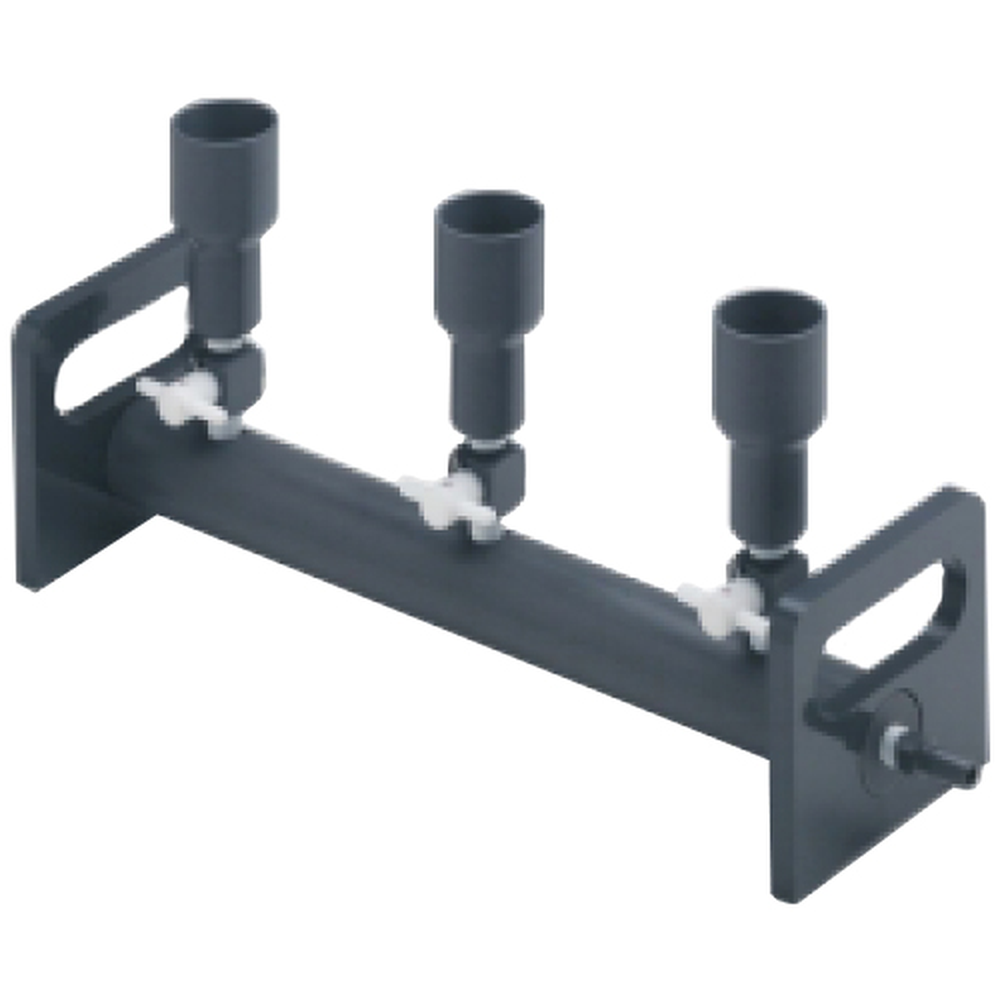 PVC Vacuum Manifold, 3-Position, Standard Cup, 2-Way Valve, KMP3