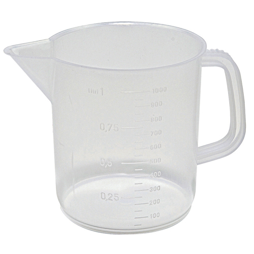 Beaker Low w Handle, PP 500mL, 24/CS