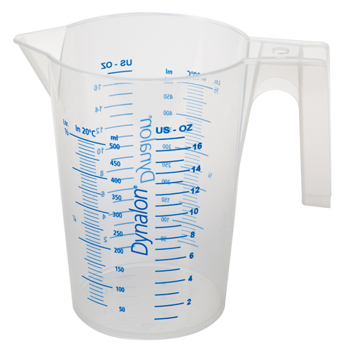 Beaker w Handle Graduated, PP 500mL, 1/EA