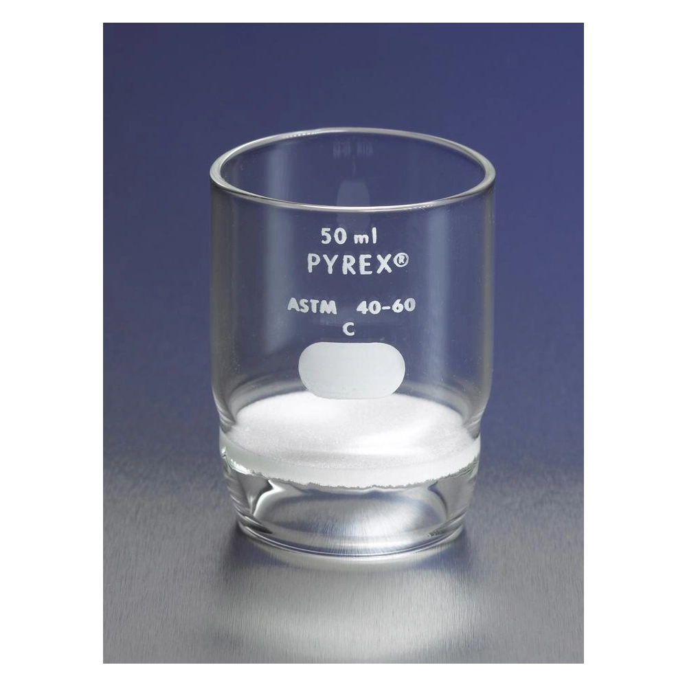 PYREX 30mL High Form Gooch Crucible with 30mm Diameter Medium Porosity Fritted Disc