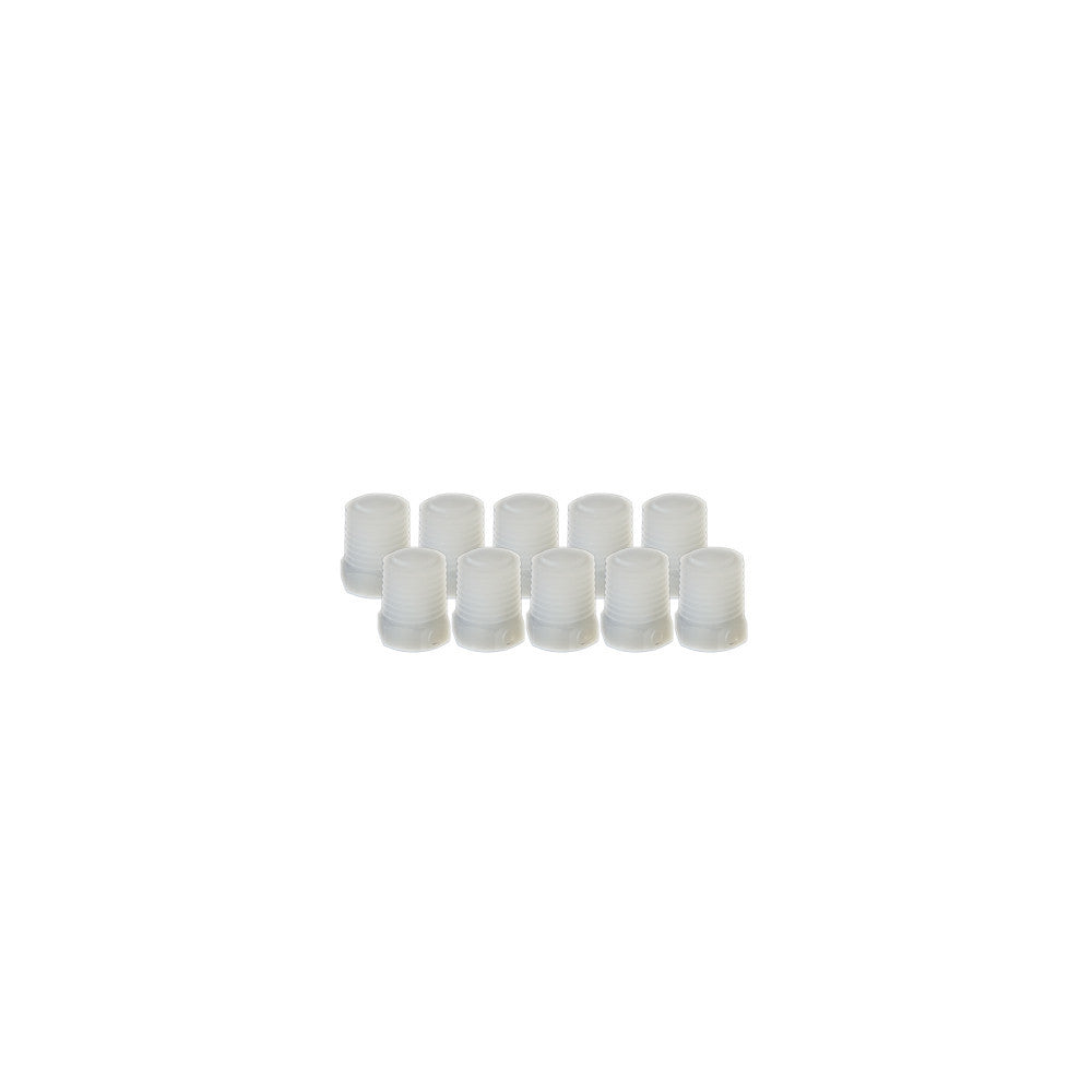 EZwaste® HPLC Solvent Waste System, Replacement Fittings, Plugs for Carbon Filter Port, Black Plug, 1/4 Inch MNPT Thread, 10/PK