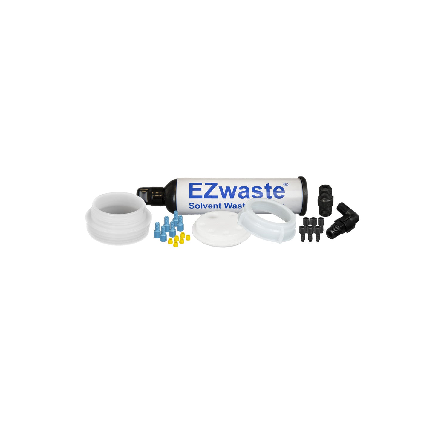 EZwaste® HPLC Solvent Waste System, Cap-Only Assembly, 70 mm (S70) VersaCap with Six (6x) Ports for 1/8 Inch O.D. Tubing; & Filter, 1/EA