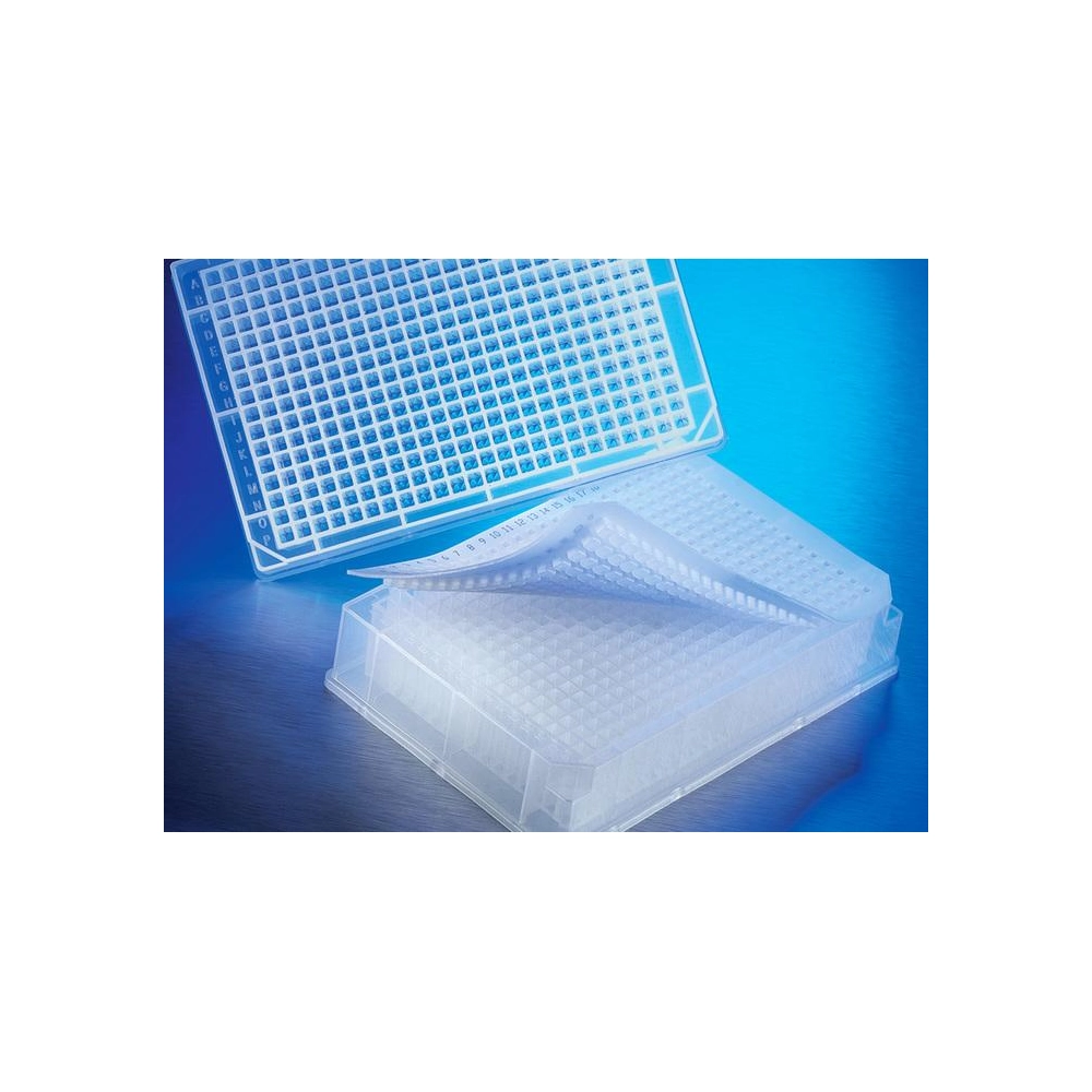 Corning 384 Well Clear V-Bottom Polypropylene Not Treated Deep Well Plate, Square Well, 5 per Bag, Sterile