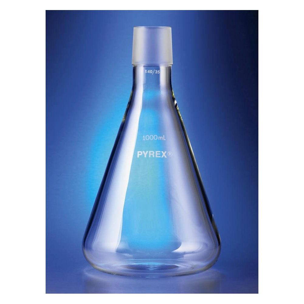 PYREX 4000 mL Erlenmeyer Flask with 40/35 Standard Taper Joint, without Tubulation