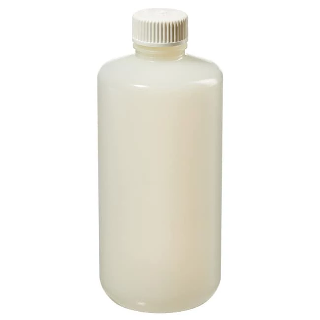 Bottle, Narrow-Mouth, HDPE w/white PP Closure - Shrink Wrap Module, STERILE 500 mL (28-415)