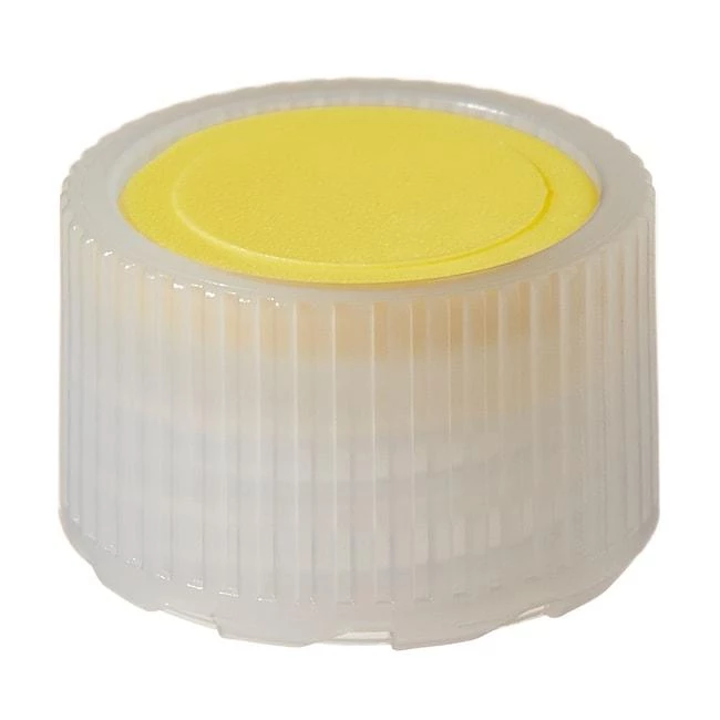 Closure, Micro Packaging Vial, E-BEAM STERILE, 11 mm - HDPE Yellow Color Coder (11 mm)