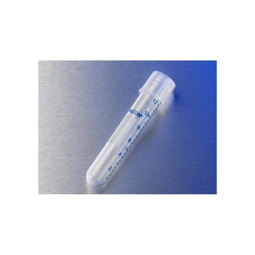 Falcon 14mL Round Bottom PP Test Tube, with Snap Cap, Graduated, Sterile, Individually Wrapped, 500/Case