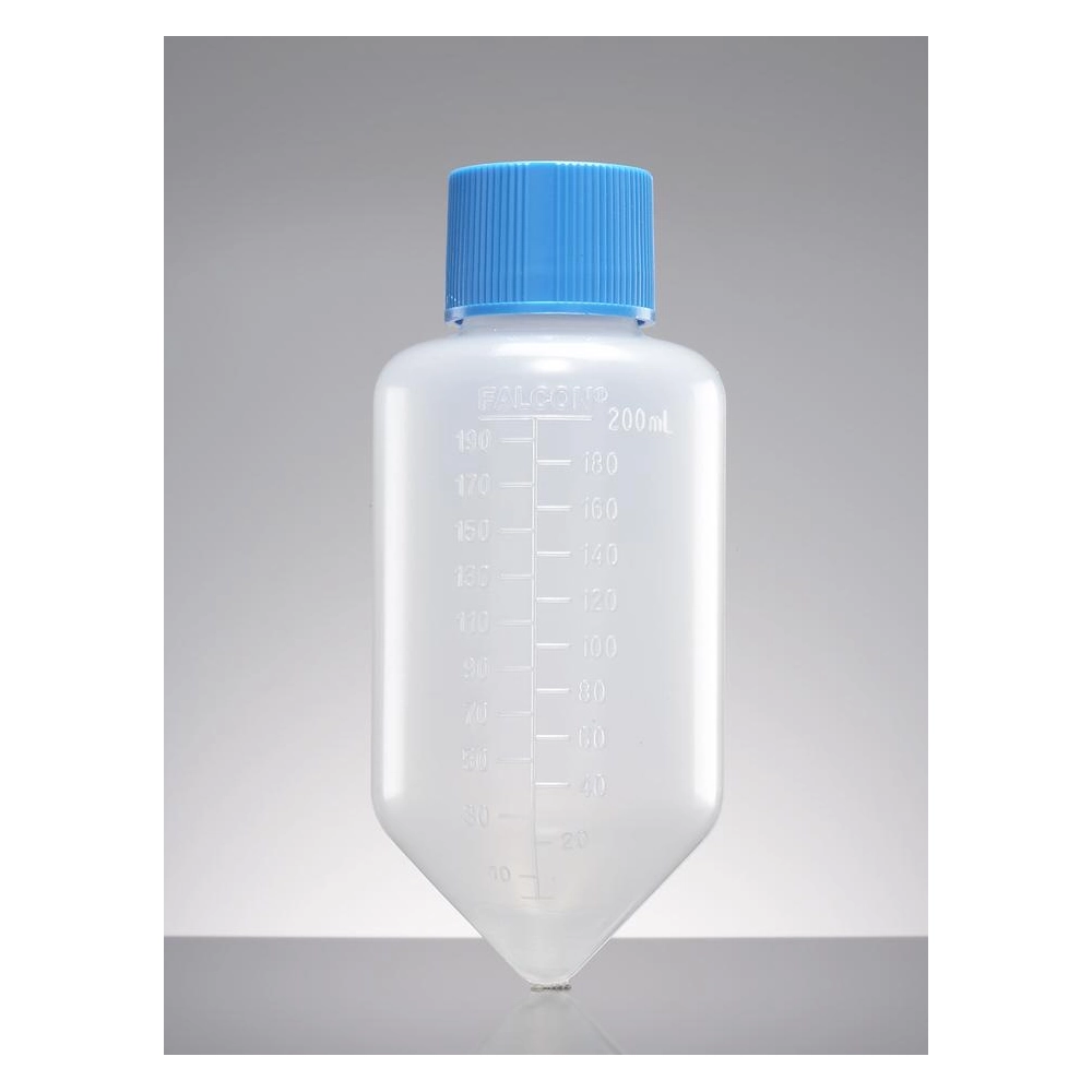 Falcon 225mL PP CentrifugeTube, Conical Bottom, with Plug Seal Screw Cap, Sterile, 8/Bag, 48/Case