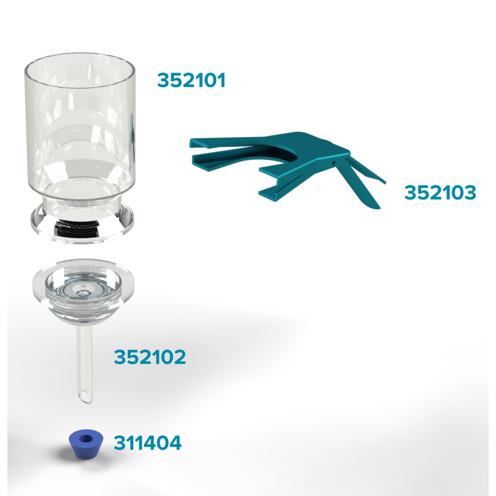 90mm Glass Microanalysis Holder, Glass frit support, 1000 ml, KG 90 - Reconditioned