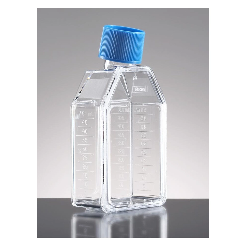 Falcon 25cm² Rectangular Canted Neck Cell Culture Flask with Plug Seal Screw Cap