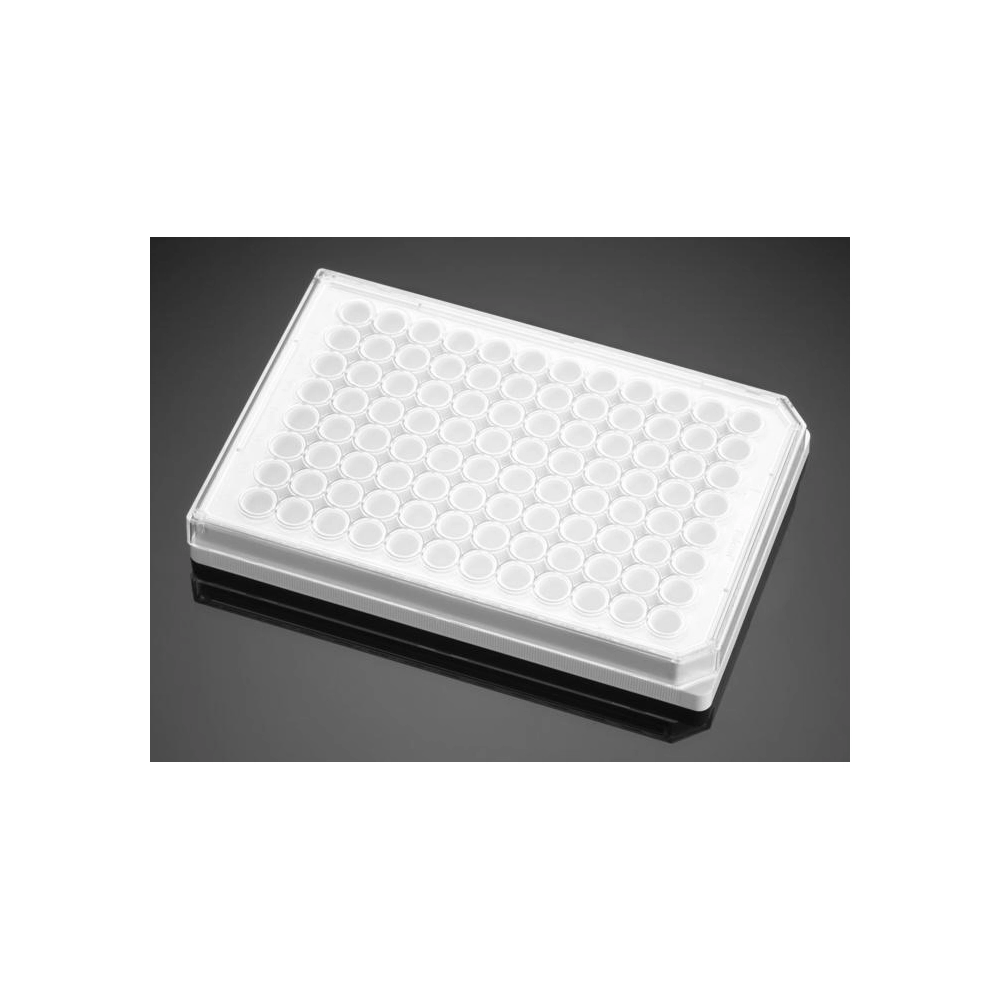 Falcon 96 Well White Flat Bottom TC-Treated Microtest Assay Plate, with Lid, Sterile, 5/Pack, 50/Case