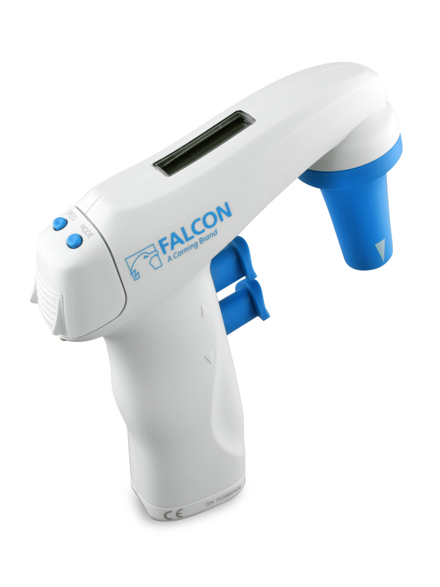 Falcon Pipet Controller with two 0.2µm and two 0.45µm Filters, 2-Position Charging Stand, Universal Power Supply, Battery (Set of 3)