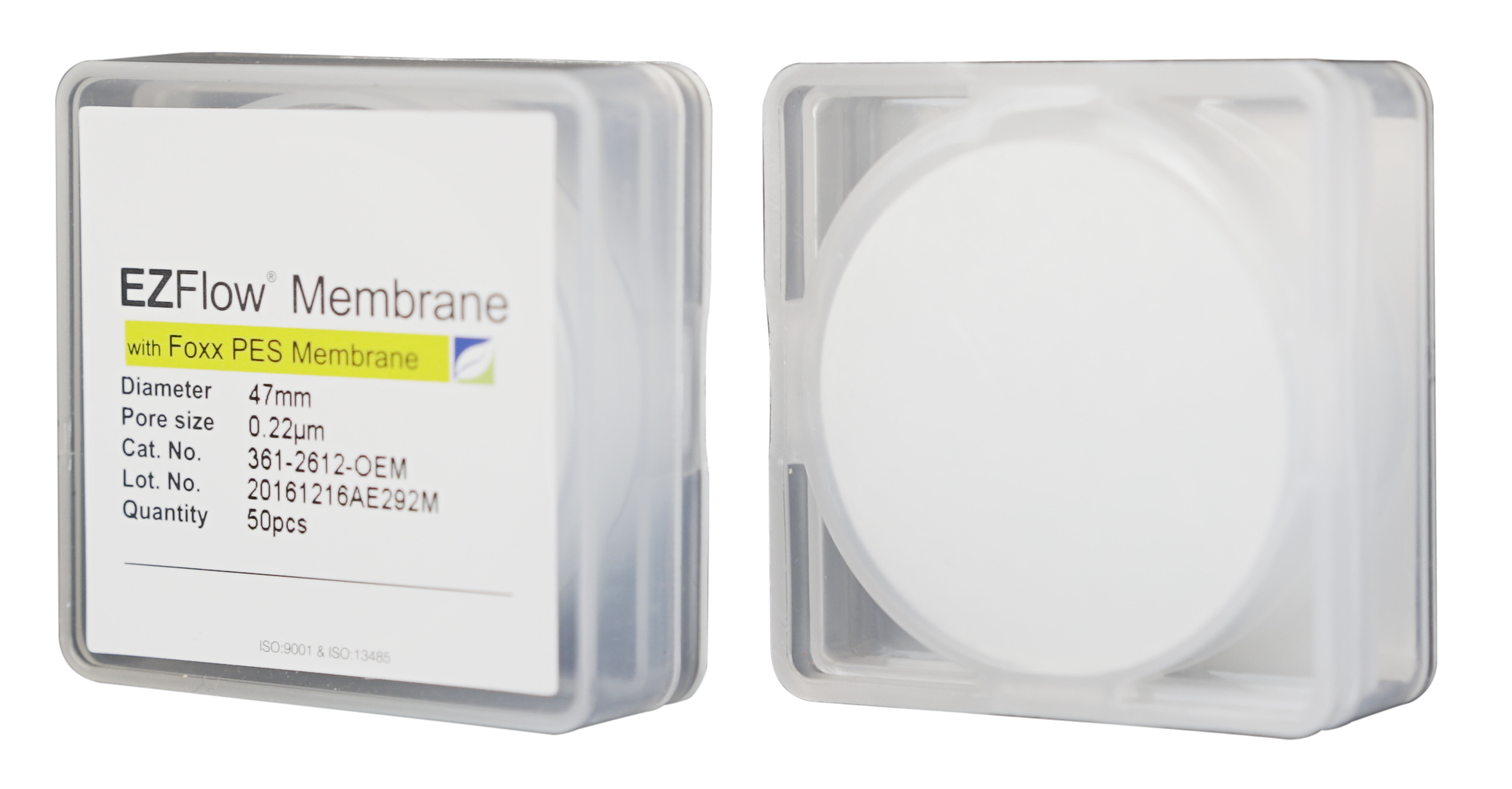 EZFlow® PES Membrane Filters, 0.22 µm, 47 mm Diameter Filter Discs, Non-Sterile 50/PK