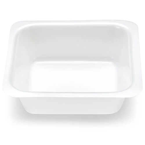 Weight Boat, Square with Square Bottom, Antistatic, PS, White, 100mL - CS/6000