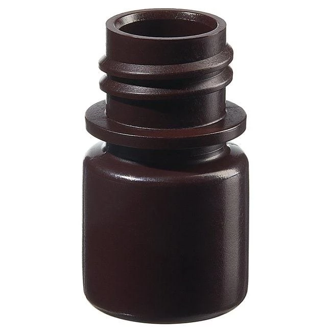 Bottle, Small, Narrow Mouth, Boston Round - Amber HDPE WITHOUT Closure 1/4 oz / 8 mL (20-415)