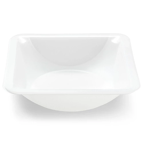 Weighing Boat, Plastic, Square with Round Bottom, Small Easy Pour Spout, Antistatic, 89 x 89 x 25mm, PS, White, 100mL