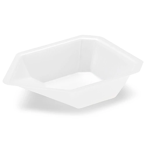 Weighing Boat Vessel, Plastic, with Pour Spout, Antistatic, PS, White/Natural, 25mL