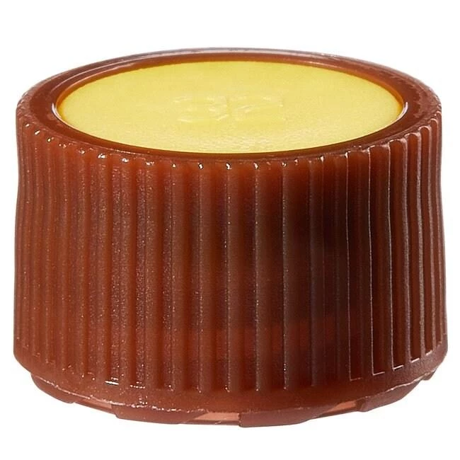 Closure, Micro Packaging Vial, NS 11 mm Amber - PPCO Yellow Color Coder (11 mm)