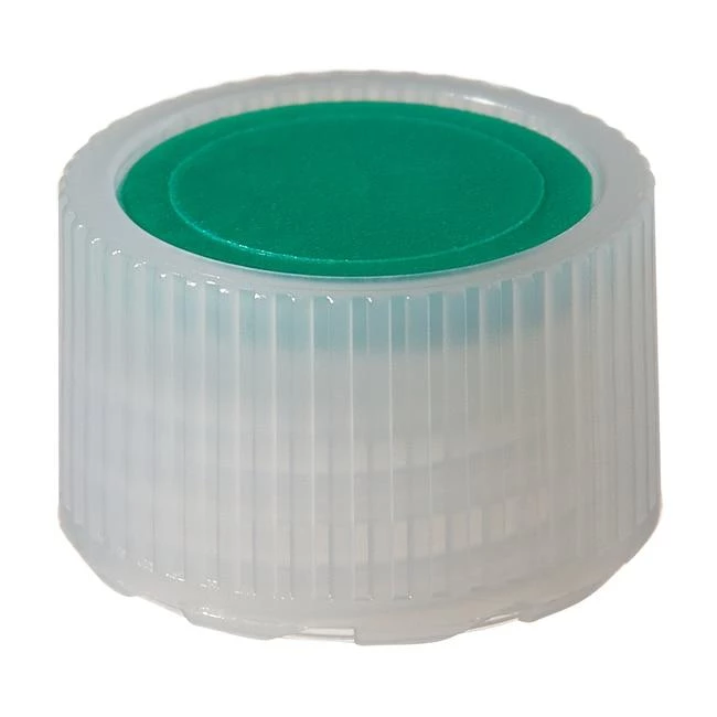 Closure, Micro Packaging Vial, NS 11 mm - HDPE Green Color Coder (11 mm)