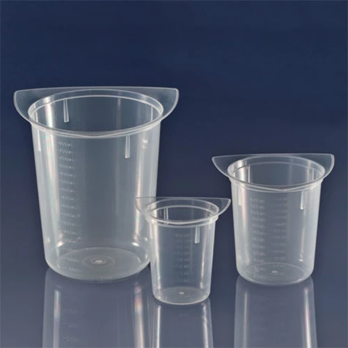 Beaker, Three Corner, Clarified PP, Graduated, 50mL