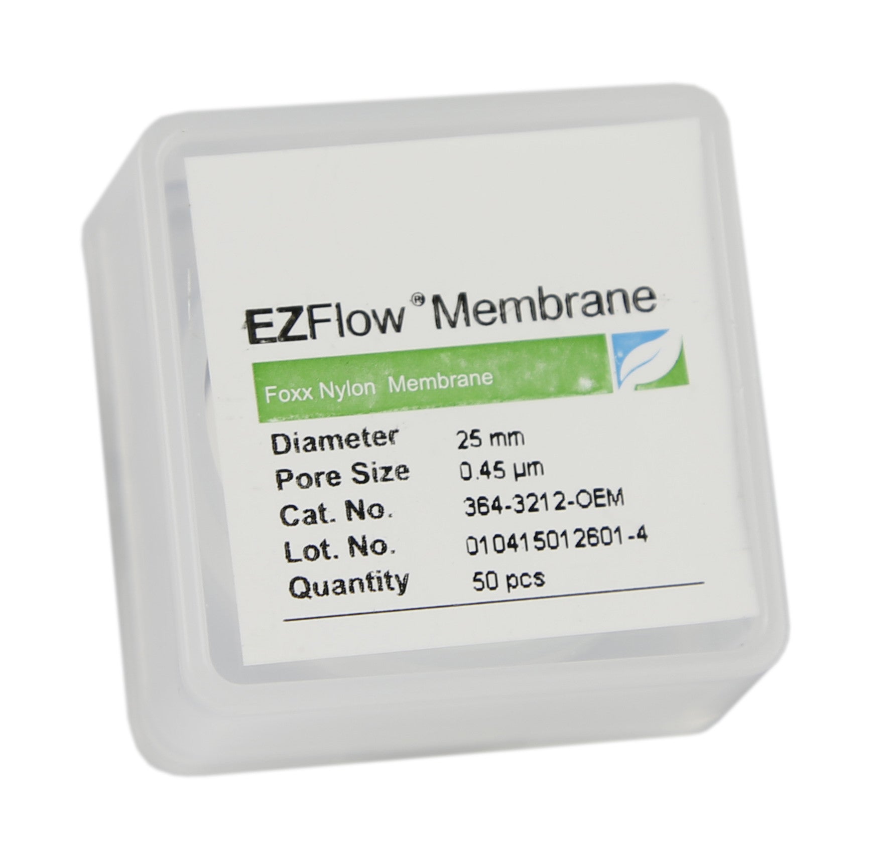 EZFlow® Nylon Hydrophilic Membrane Filters, 0.45 µm, 25 mm Diameter Filter Discs, 50/PK